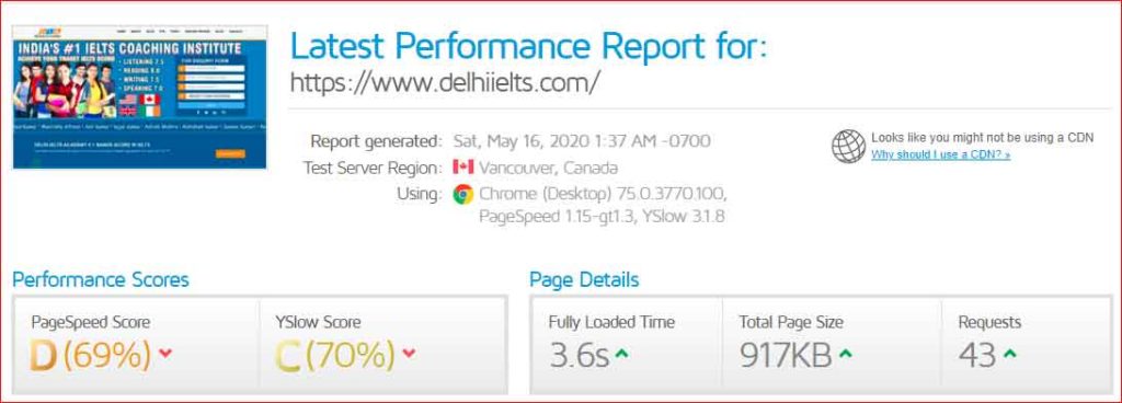 GTmetrix Website Speed and Performance Optimization