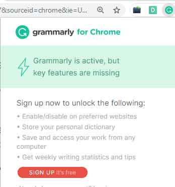 Google Chrome Extensions Grammarly