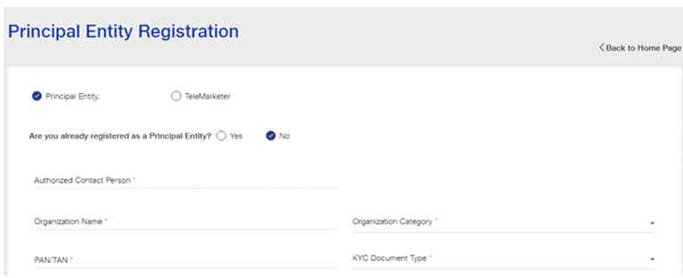 JIO registering the DLT platform